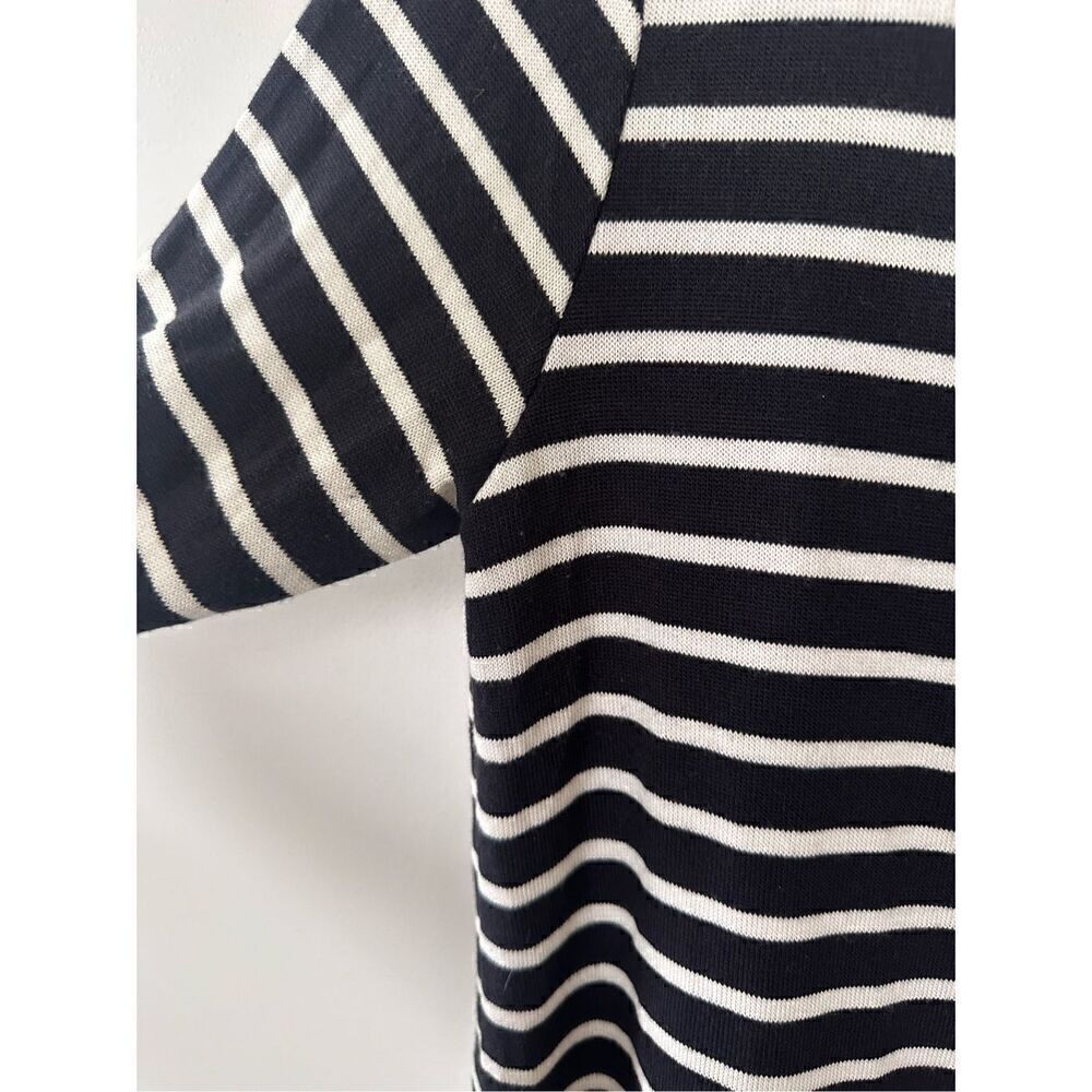 Caslon Women's Black and White Nautical Striped Knit Dress Size S - Picture 6 of 11